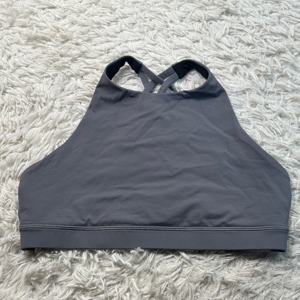 Lululemon Athletica Slate High-Neck Sports Bra